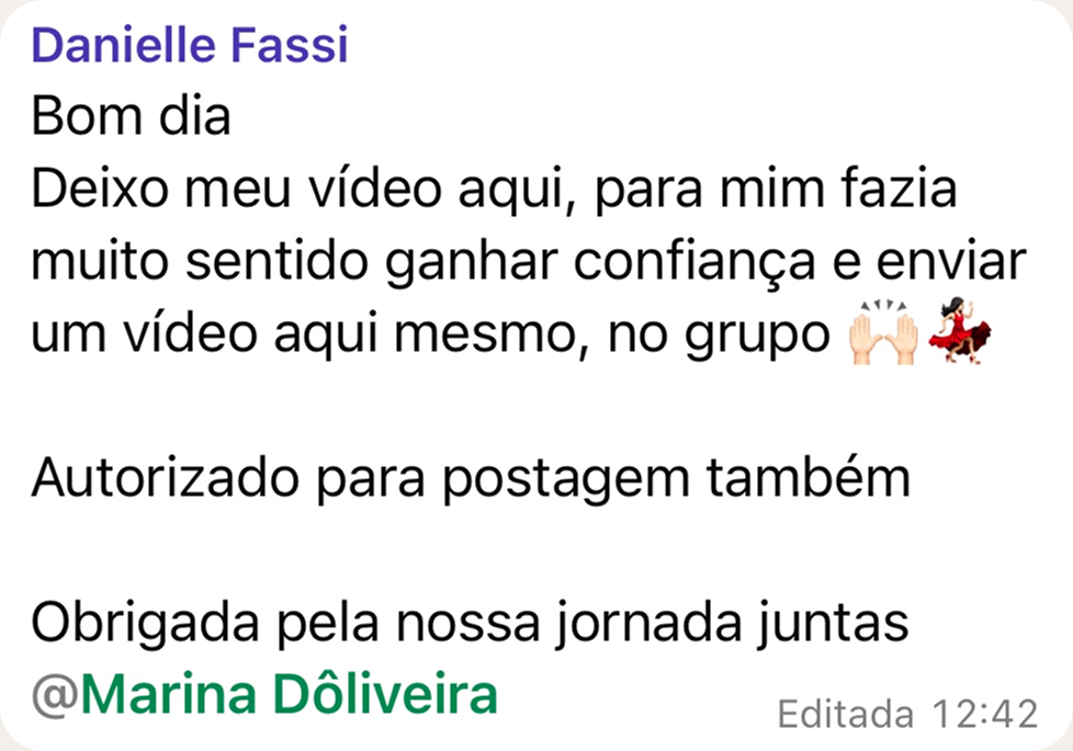 Marina Dôliveira - depoimentos