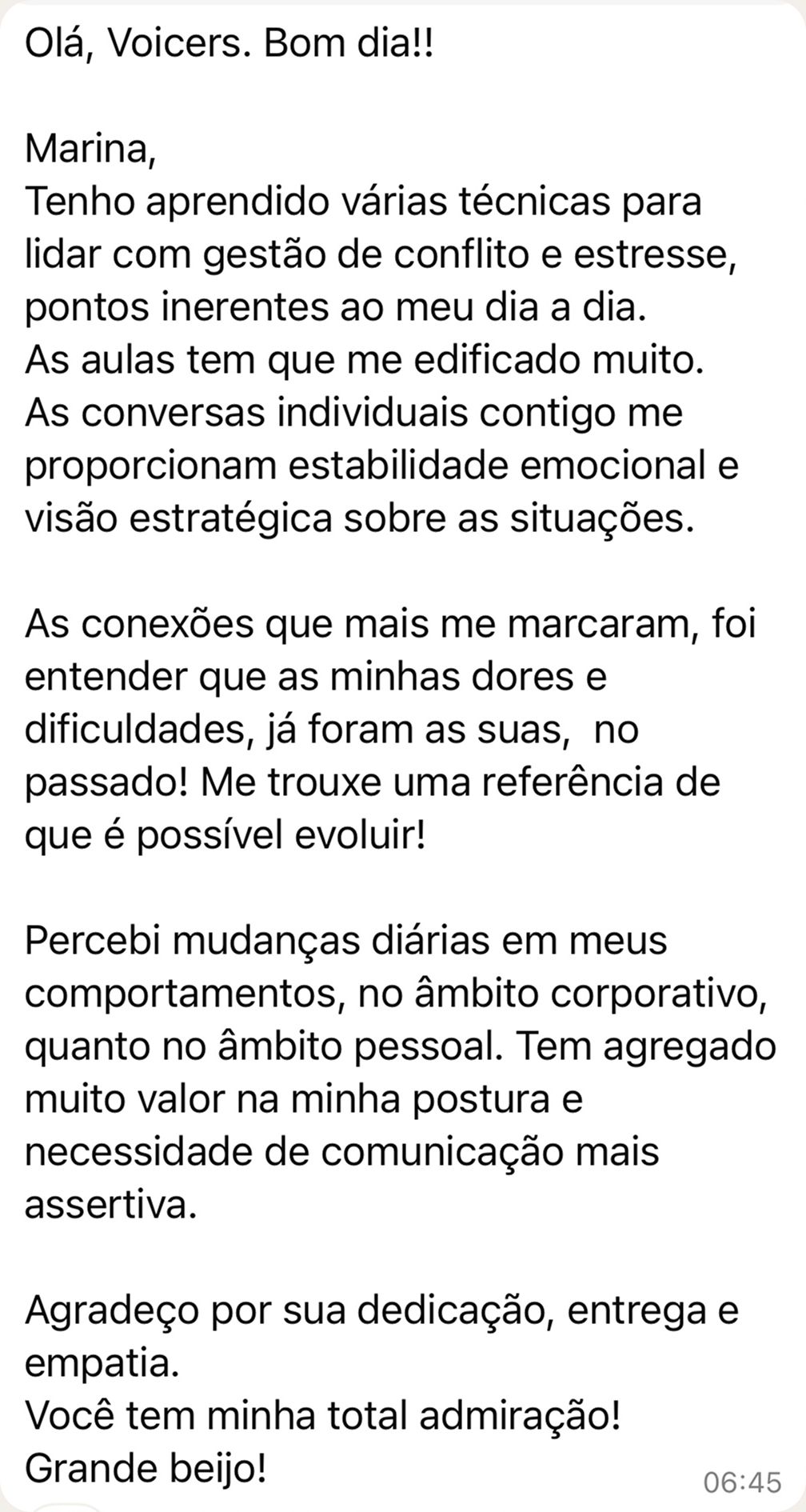 Marina Dôliveira - depoimentos